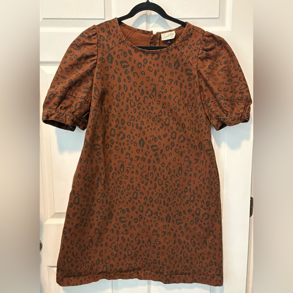 Universal Thread Brown Leopard Print Mini Dress - image 1